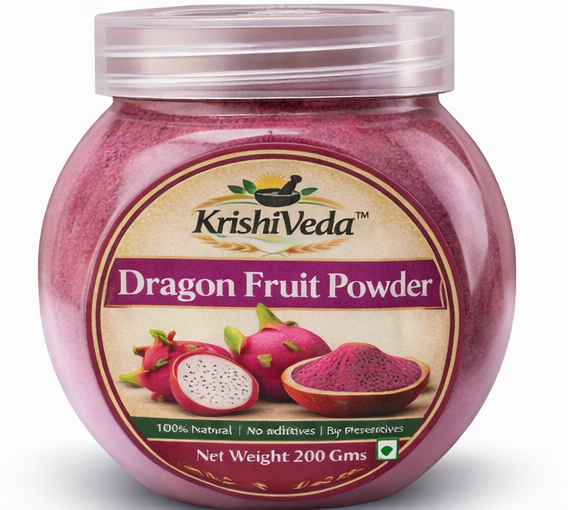 Dragon Fruit Powder | 100% Natural Dehydrated Pitaya Powder | No Additives & Preservatives | Rich in Antioxidants | For Smoothies, Juice & Health Drinks | 200g