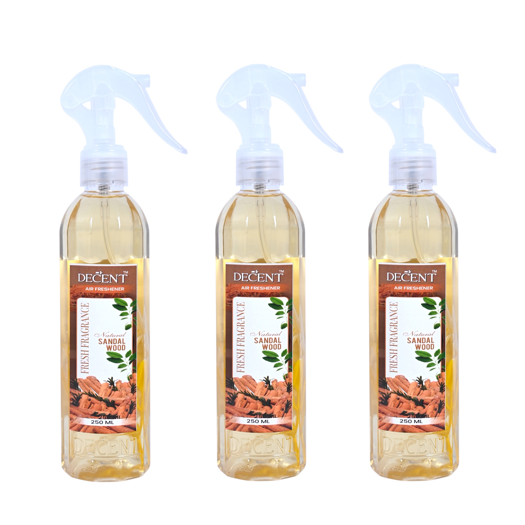 Decent Sandalwood Air Freshener 250ML | Combo of 3