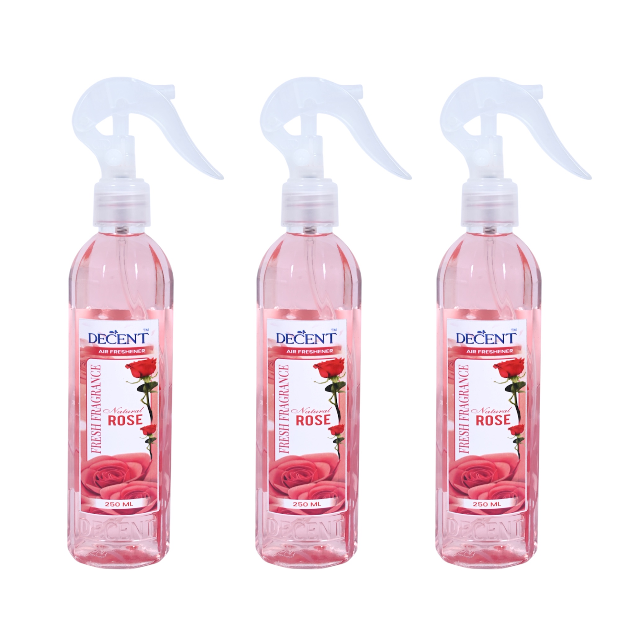 Decent Rose Air Freshener 250ML | Combo of 3