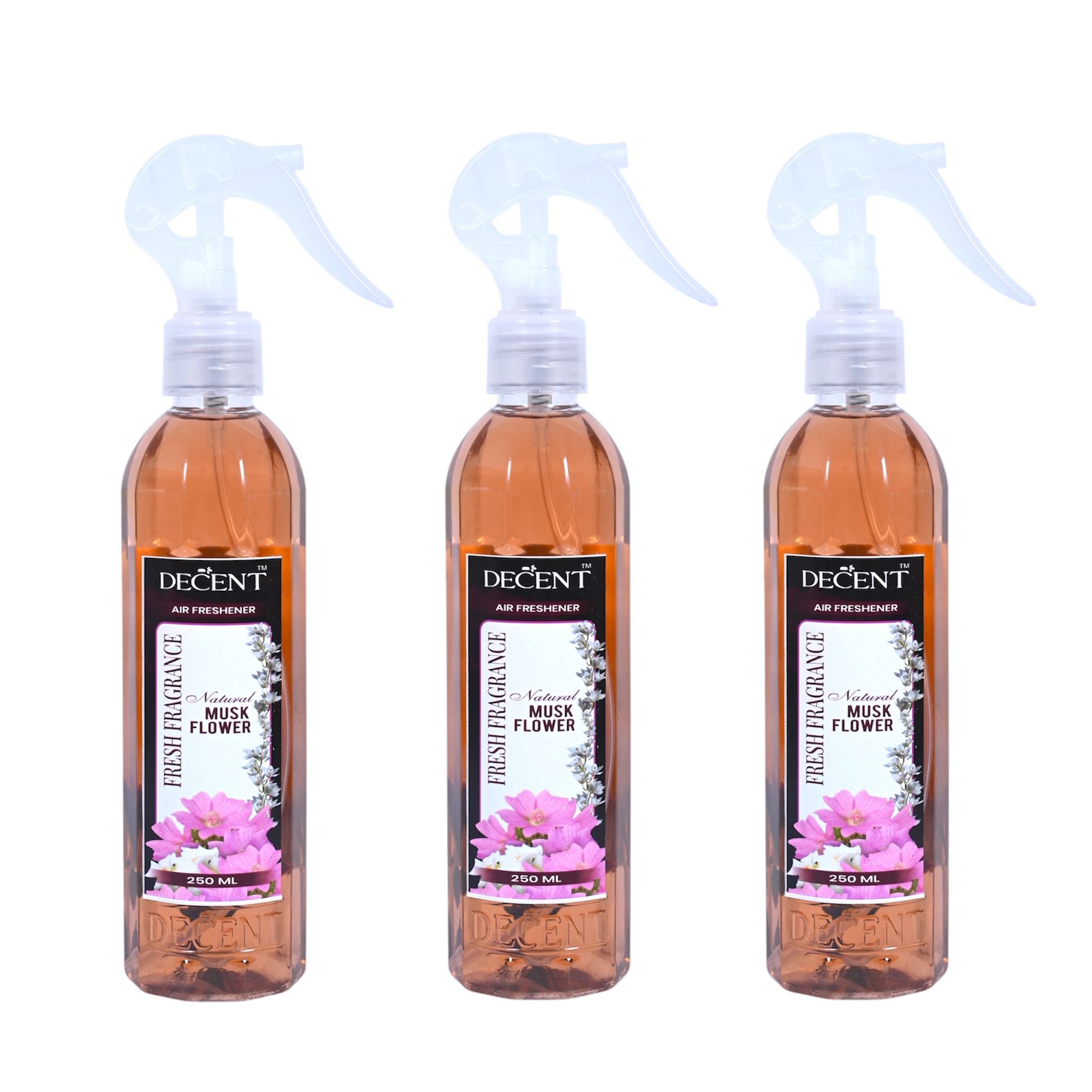 Decent Musk Flower Air Freshener 250ML | Combo of 3