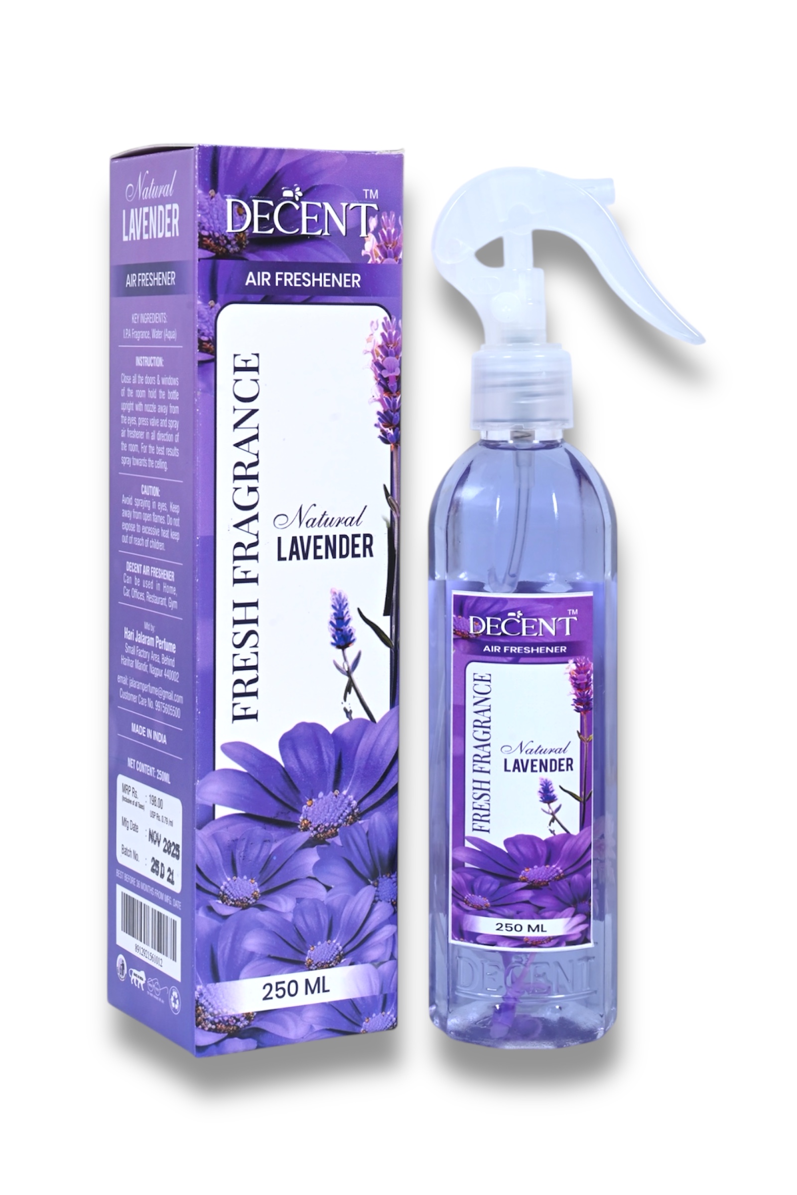 Decent Lavender Air Freshener 250ML | Combo of 3
