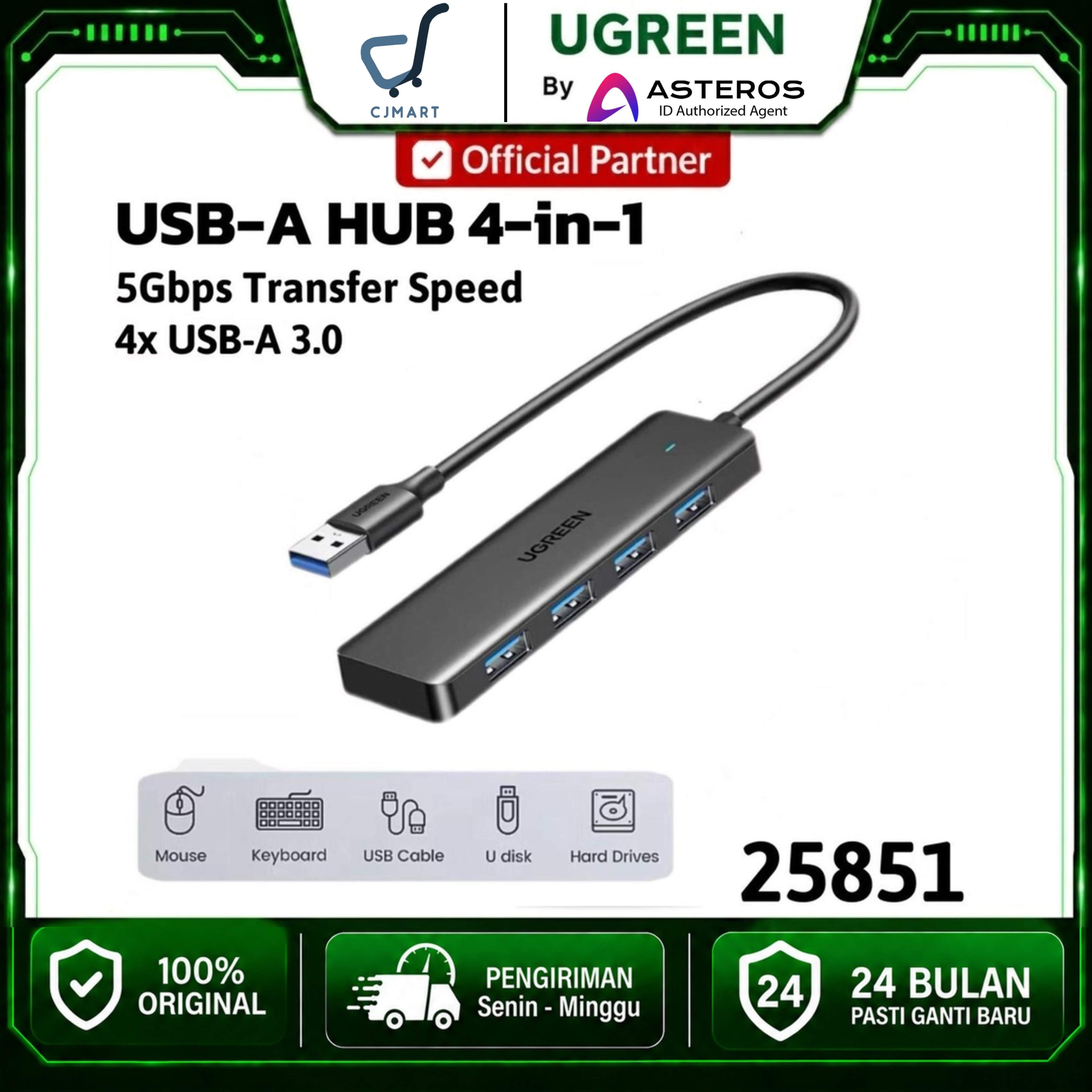UGREEN USB-A HUB 4-in-1 / 25851
