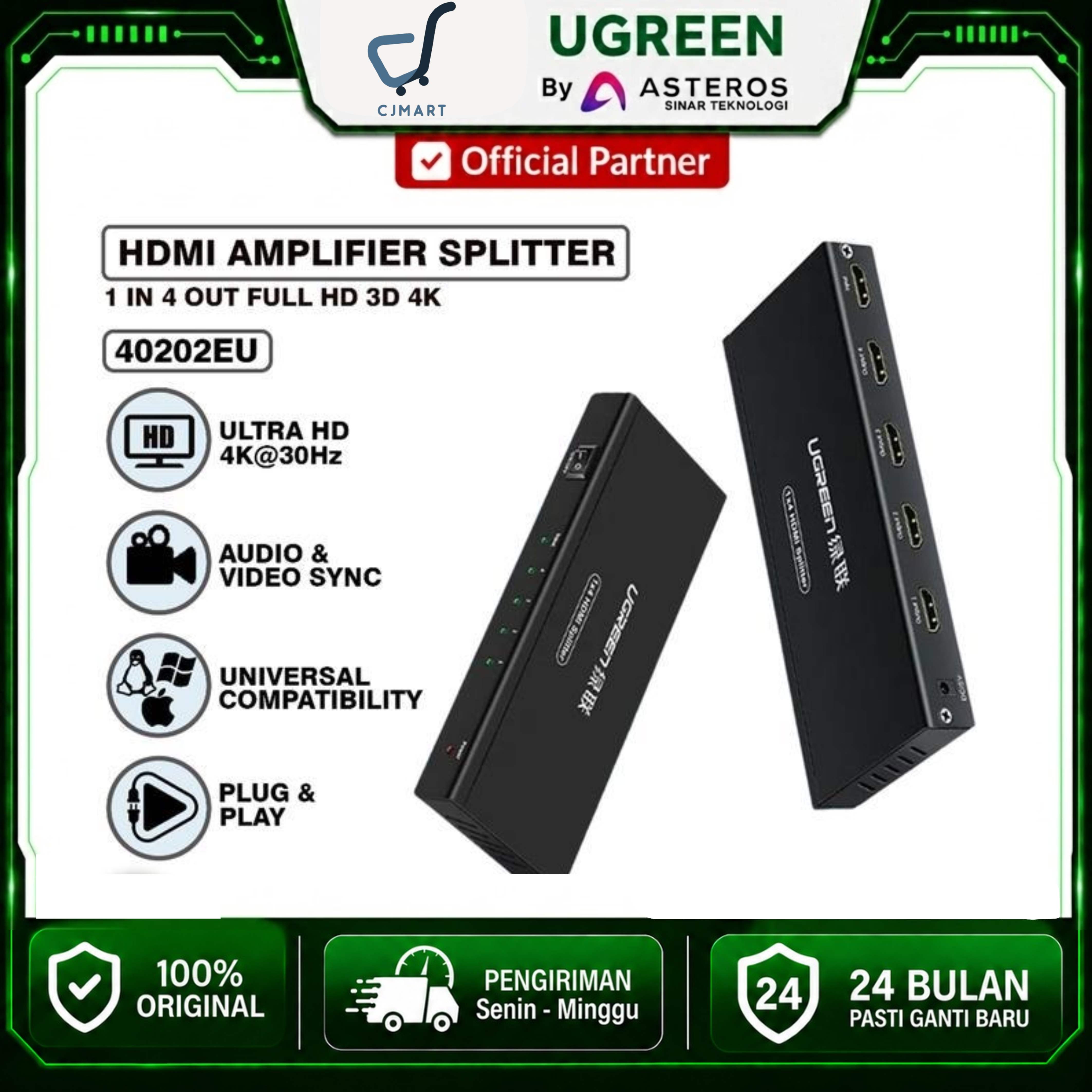UGREEN HDMI Amplifier Splitter 1 in 4 out