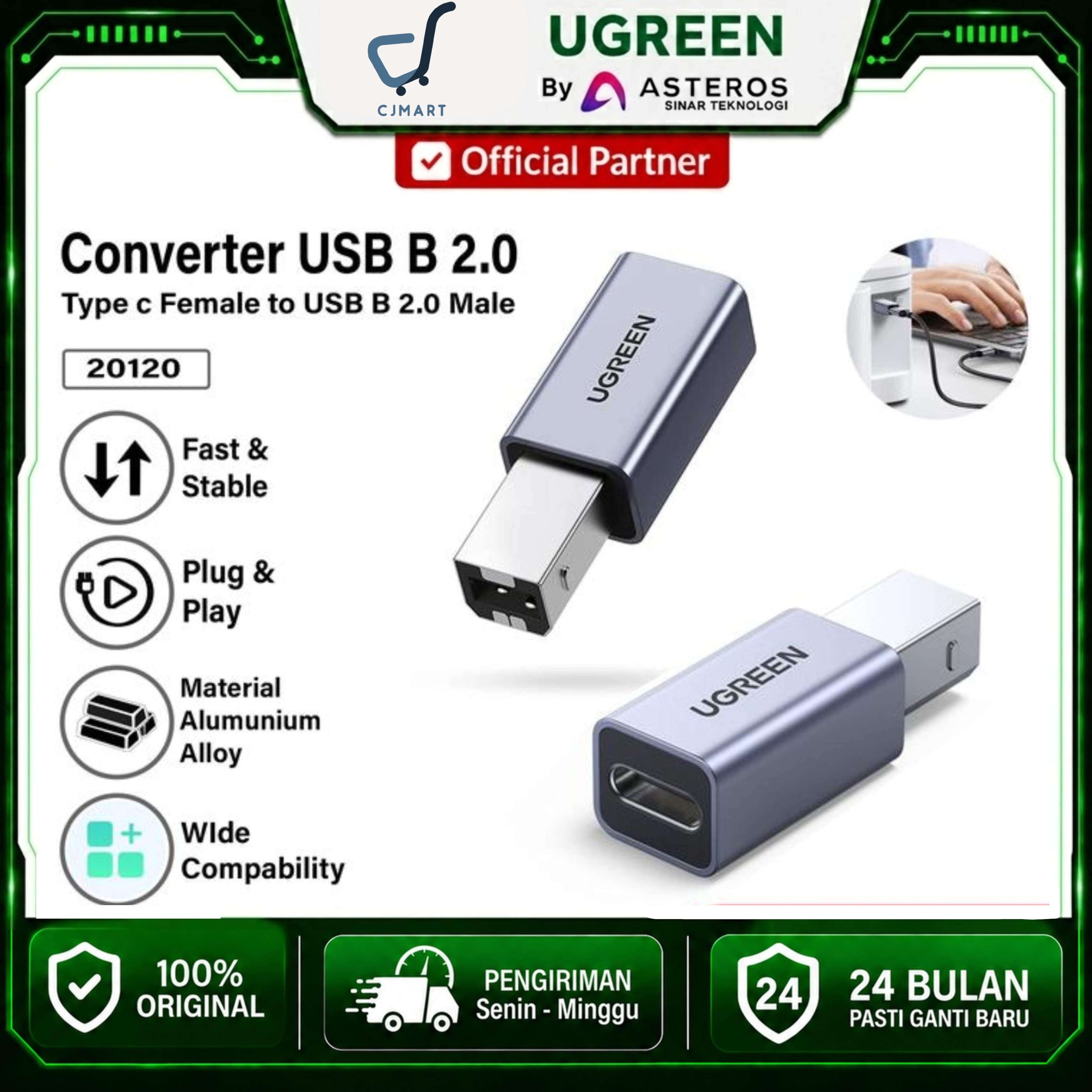 UGREEN CONVERTER C TO USB B 2.0 / 20120