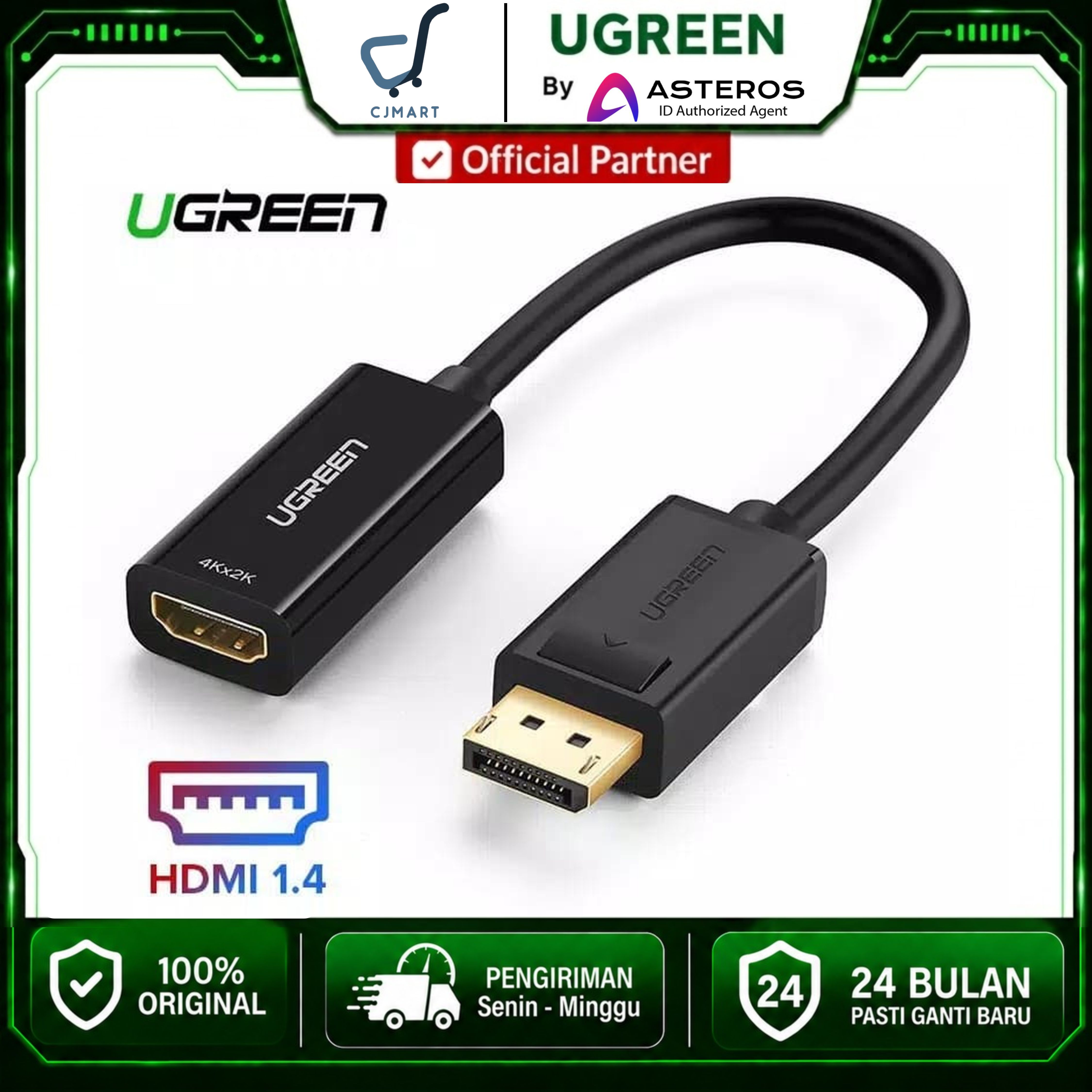 UGREEN DisplayPort ke HDMI Adapter / 40363