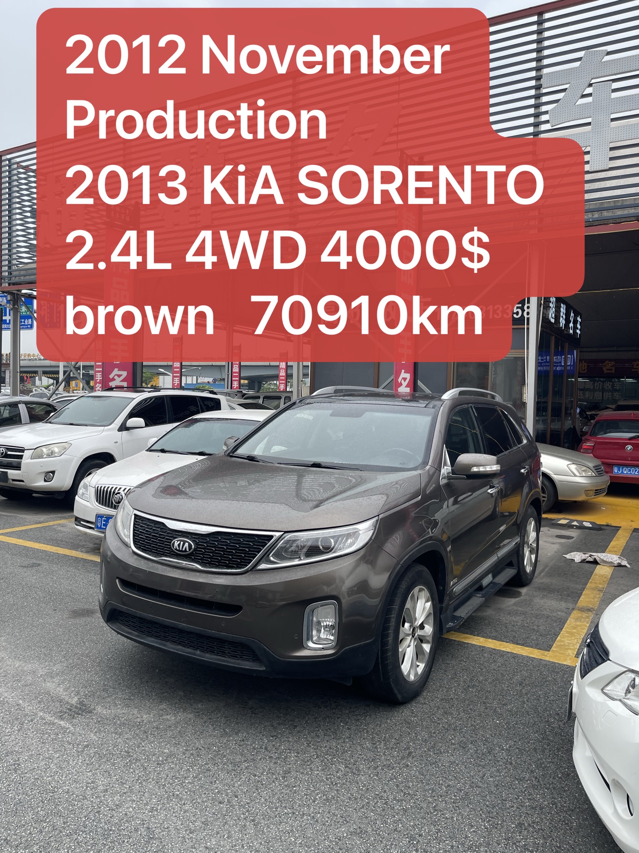 2013 Kia Sorento 2.4L 4WD