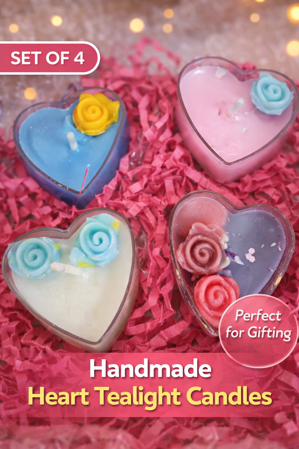 Heart Tealight Candles Set