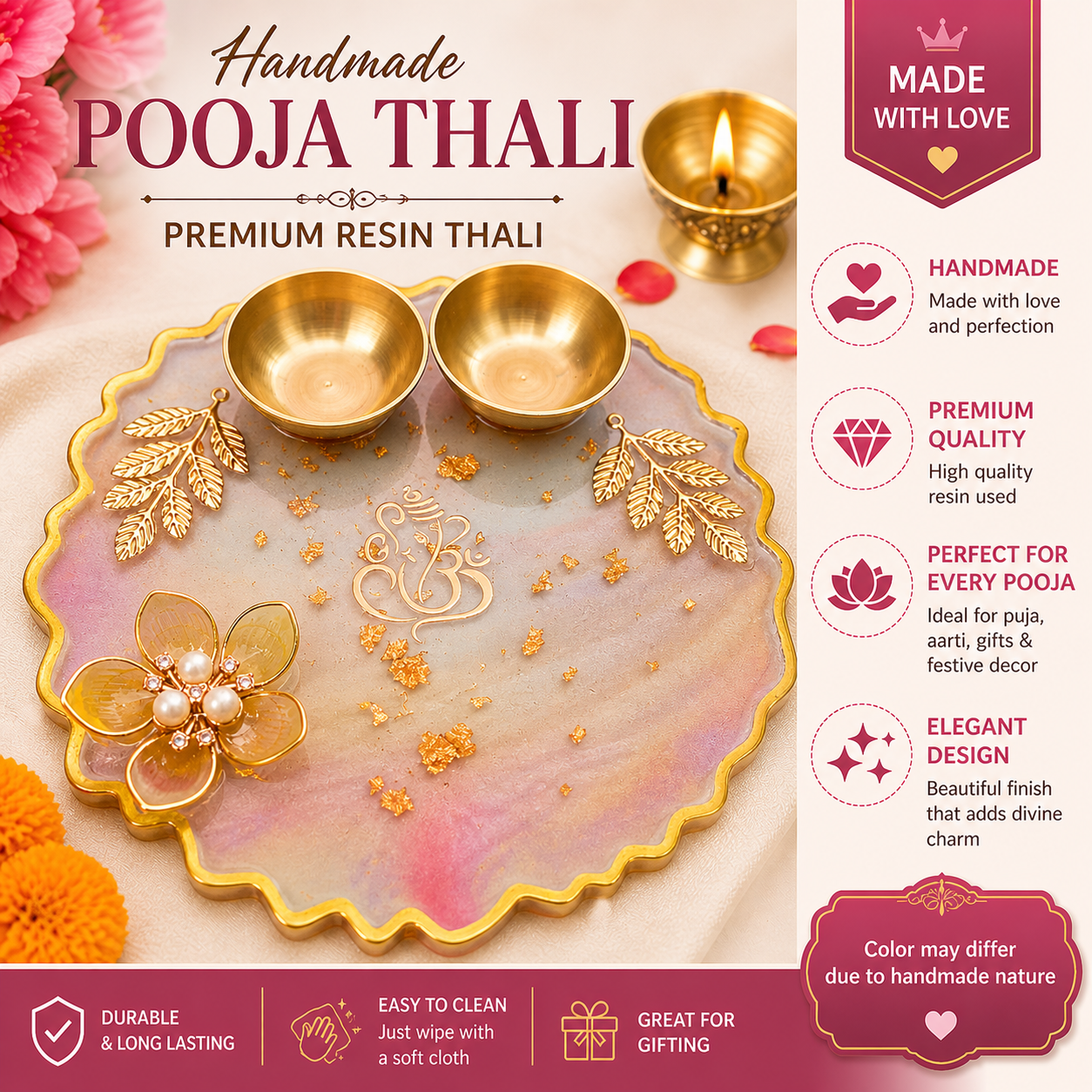 Handmade Pooja Thali