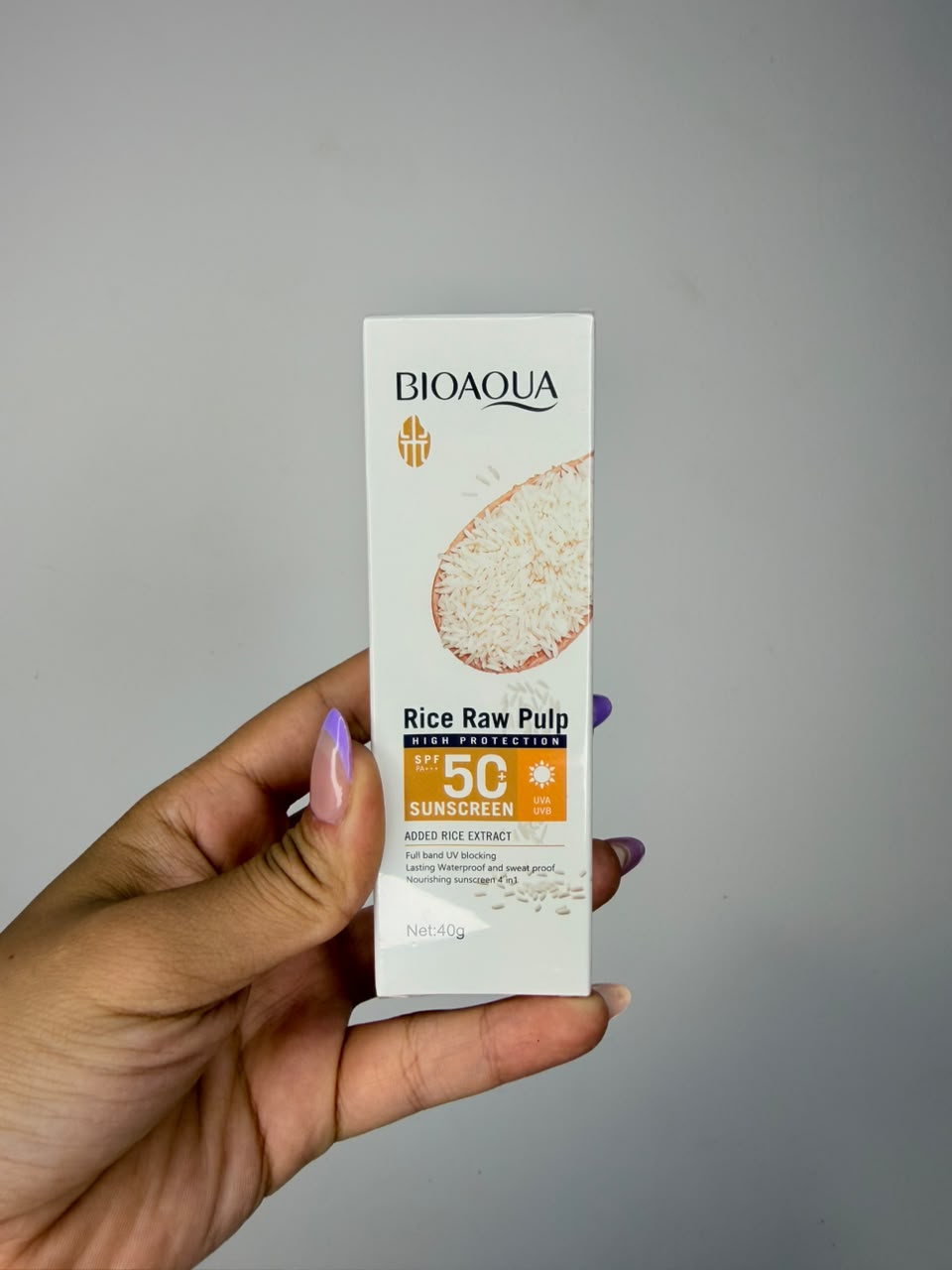 Protector Solar Bioaqua Rice Raw Pulp SPF 50+