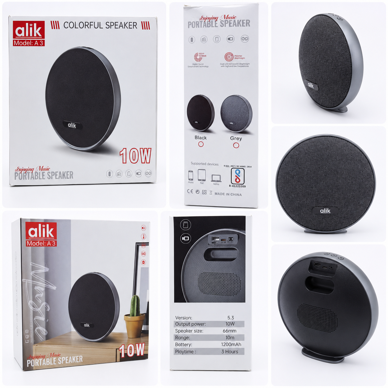 Alik Model A3 Colorful Speaker