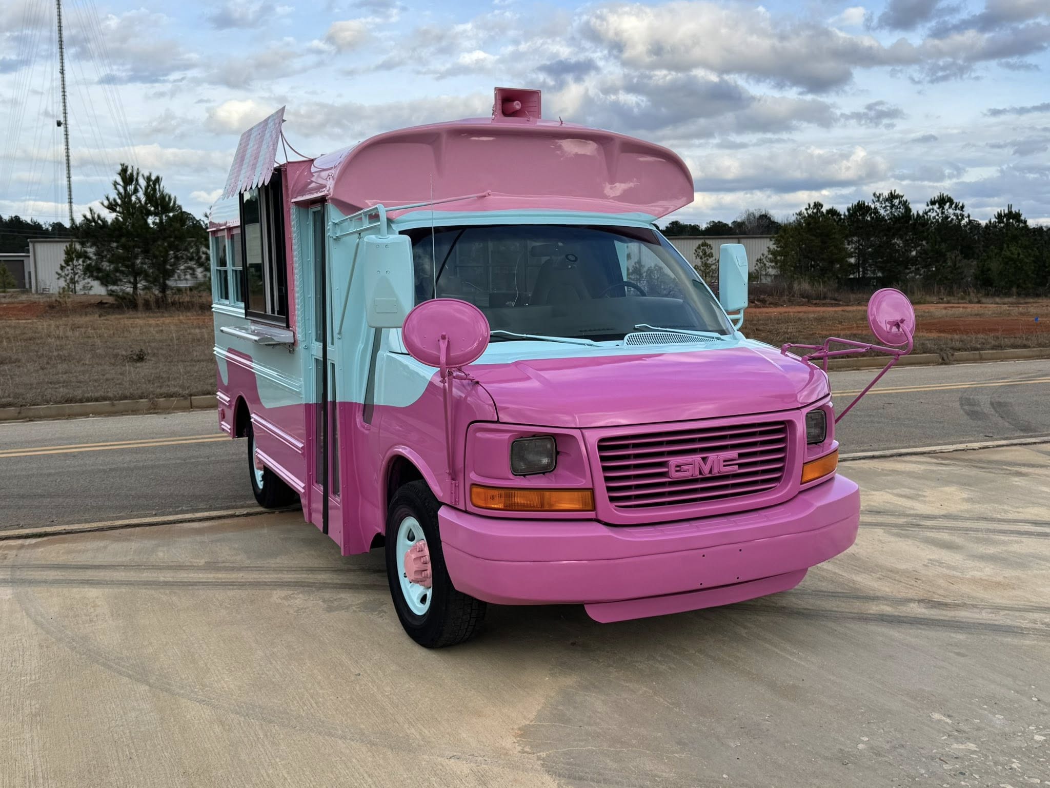 Pink and Blue Food Truck