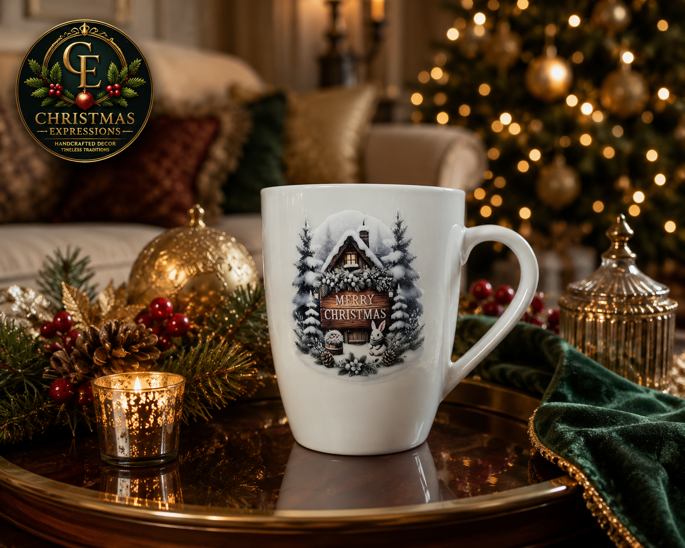 Merry Christmas Country Cottage