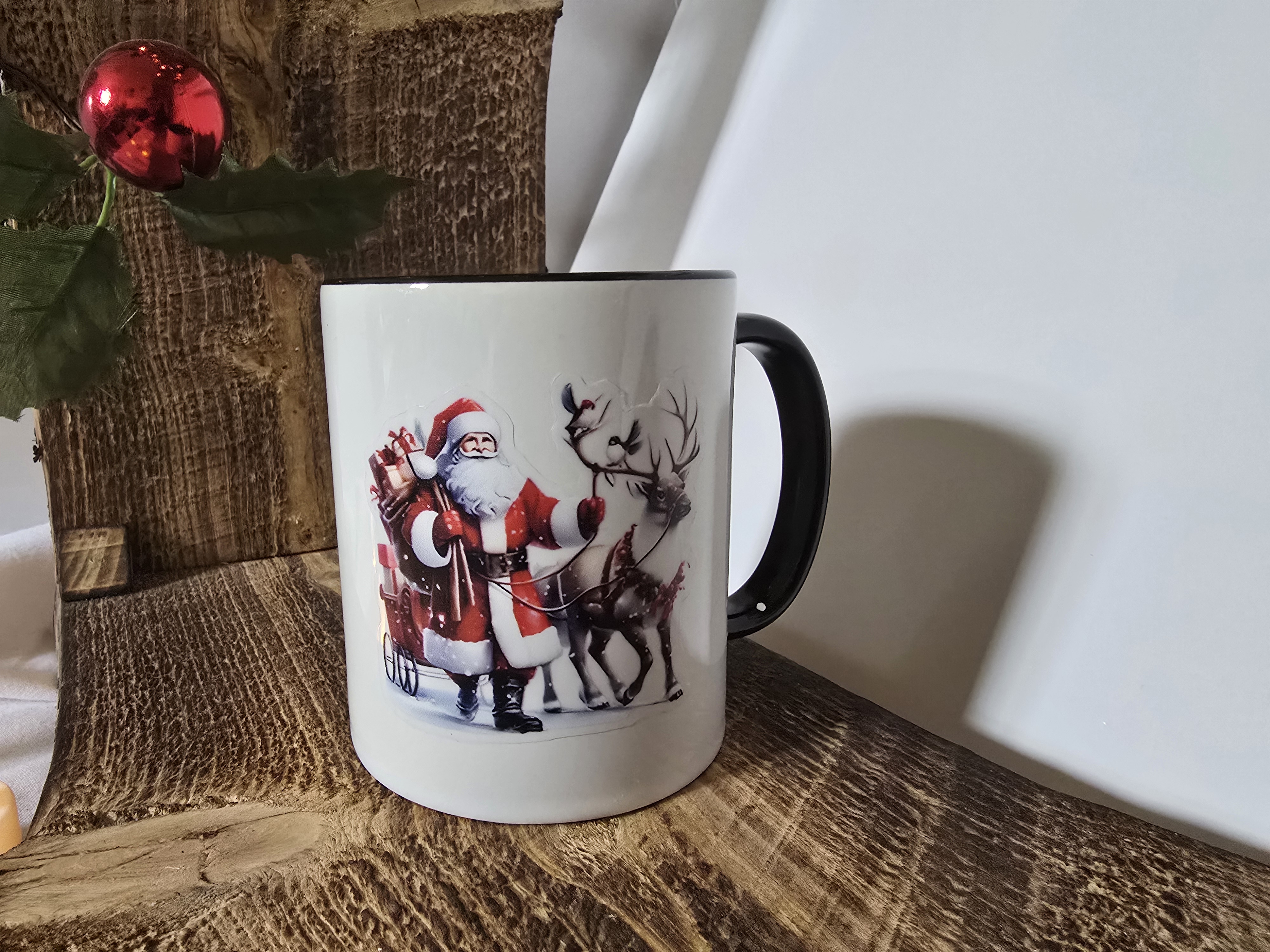 Santa's Christmas Journey Luxury Coffee Mug | Handcrafted Christmas Expressions Collection