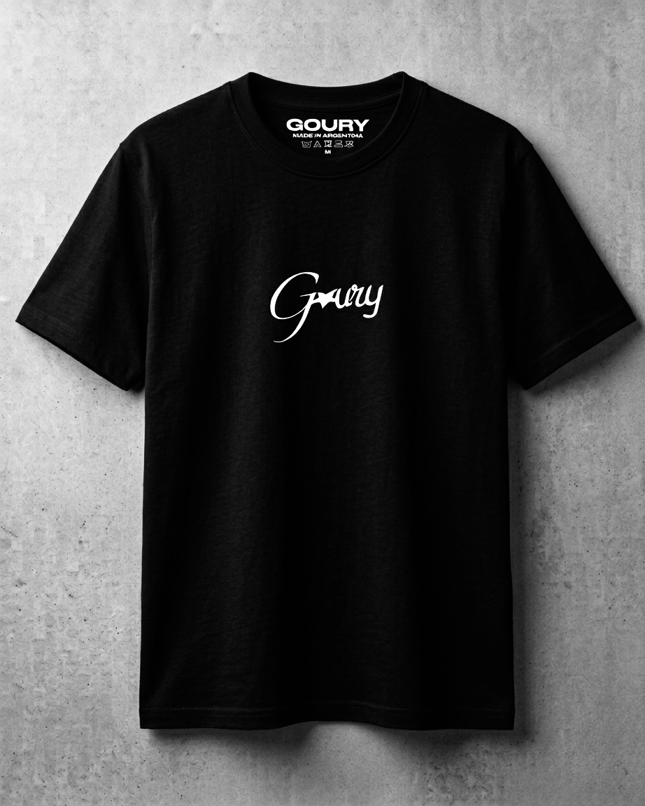 Remera Regular Goury "St" Blanco/Negro