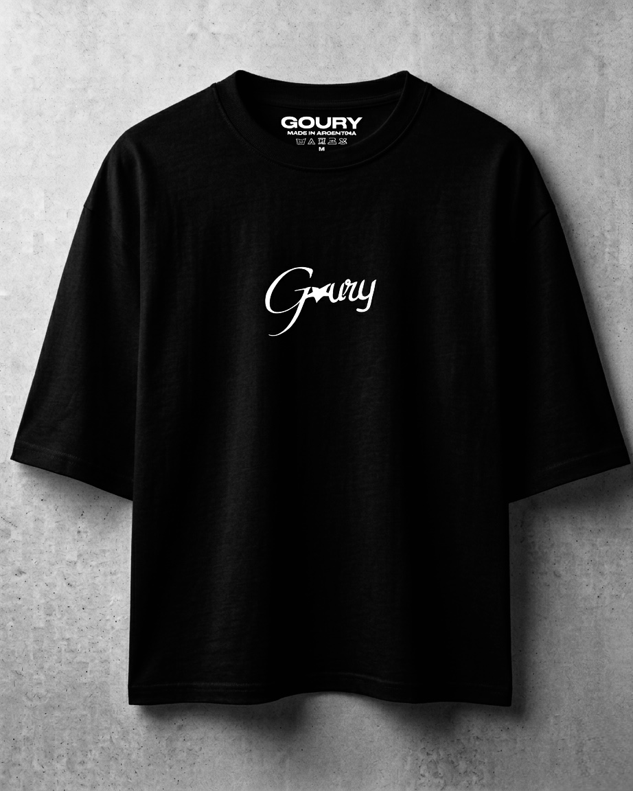 Remera Oversize Goury "St" - Blanco/Negro