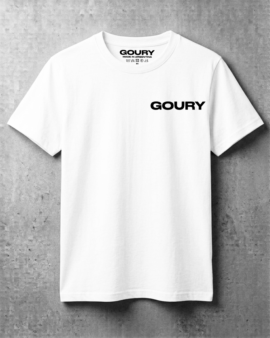 Remera Regular Goury   Blanco/Negro