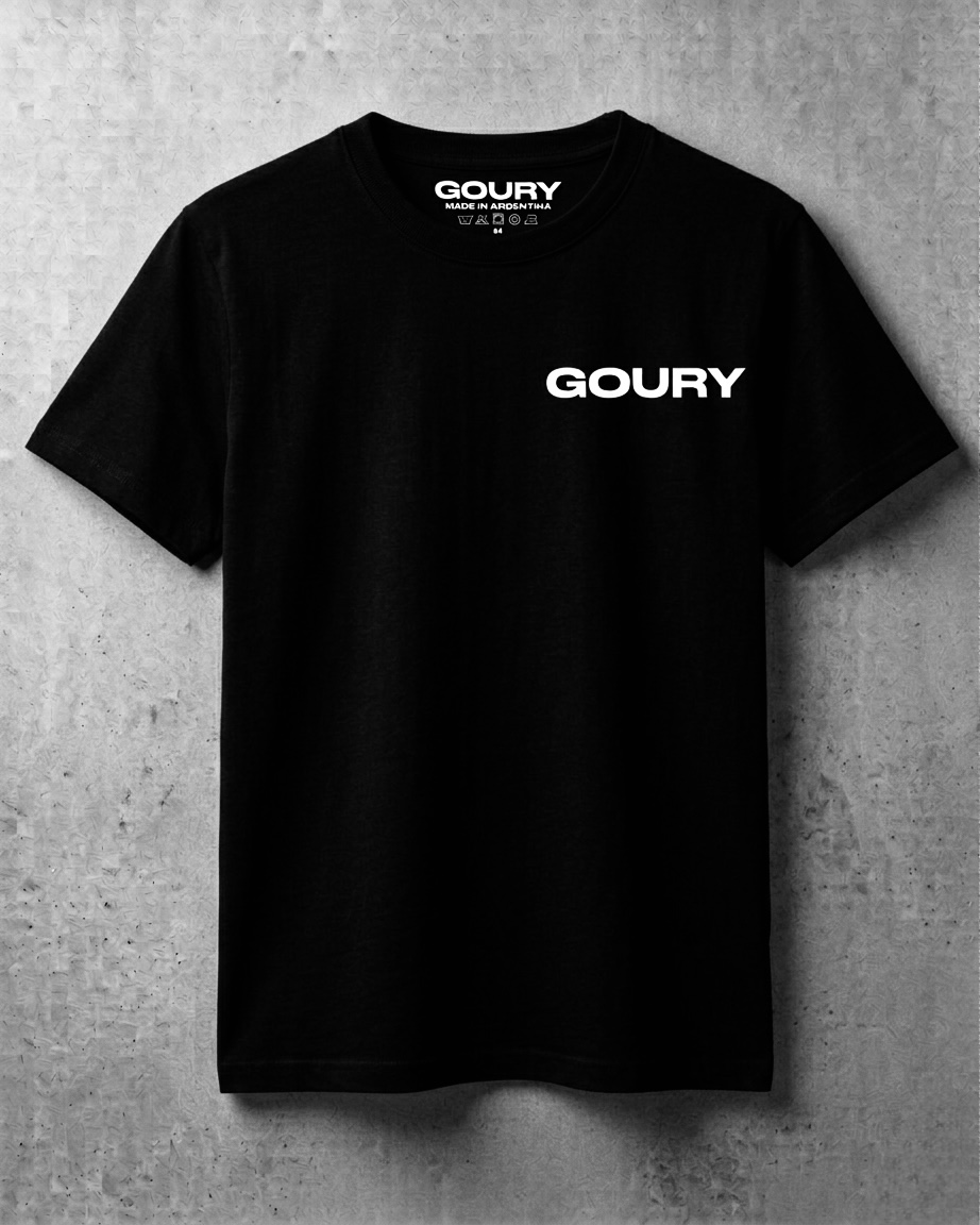 Remera Regular Goury   Blanco/Negro