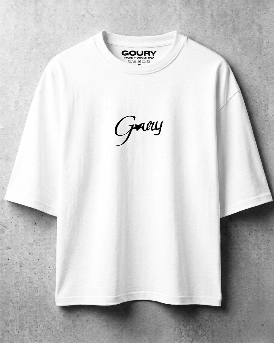 Remera Oversize Goury "St" - Blanco/Negro