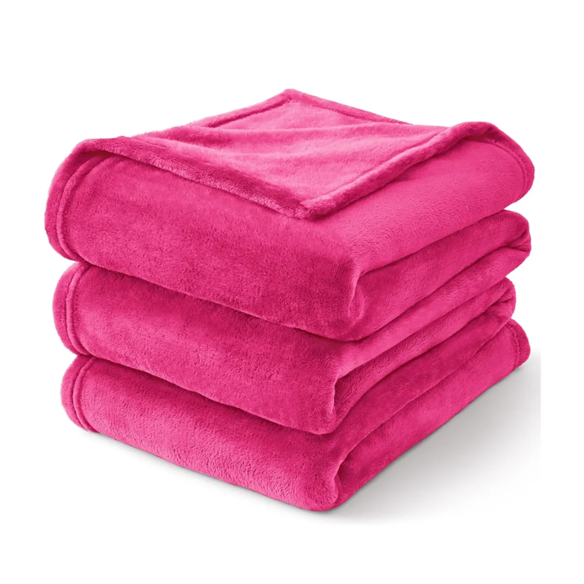 Cobija manta frazada piel ángel térmica unicolor fucsia