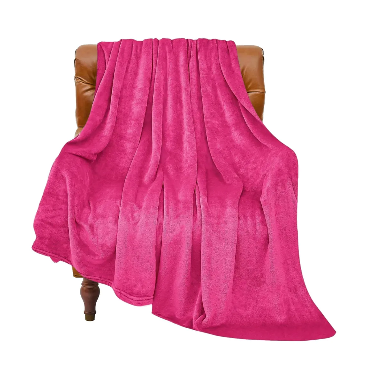 Cobija manta frazada piel ángel térmica unicolor fucsia