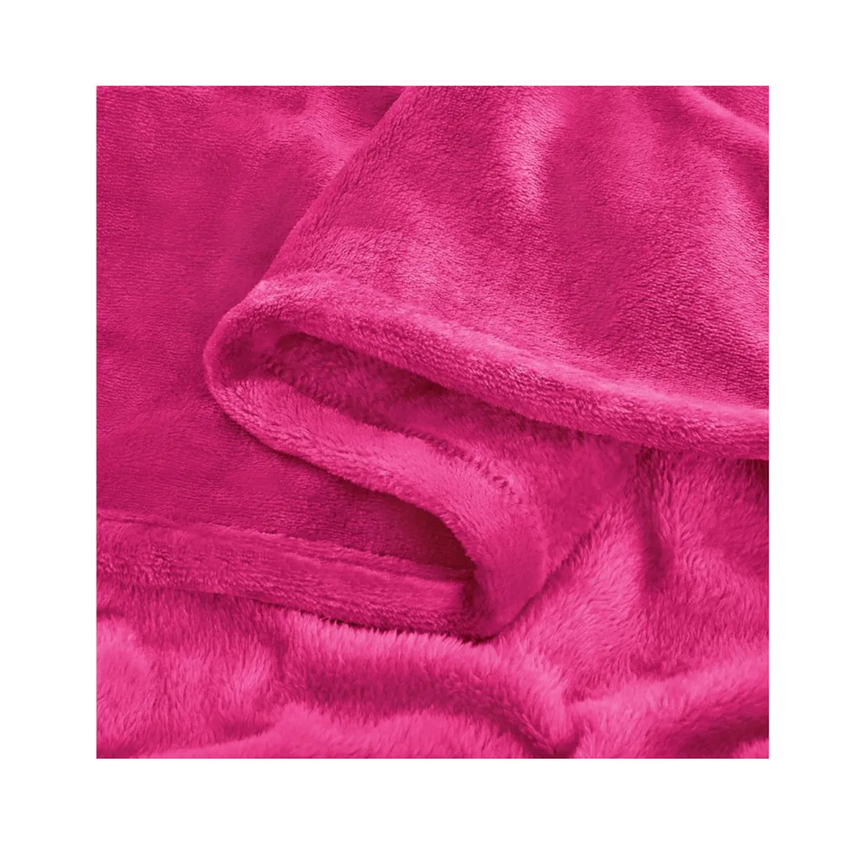 Cobija manta frazada piel ángel térmica unicolor fucsia