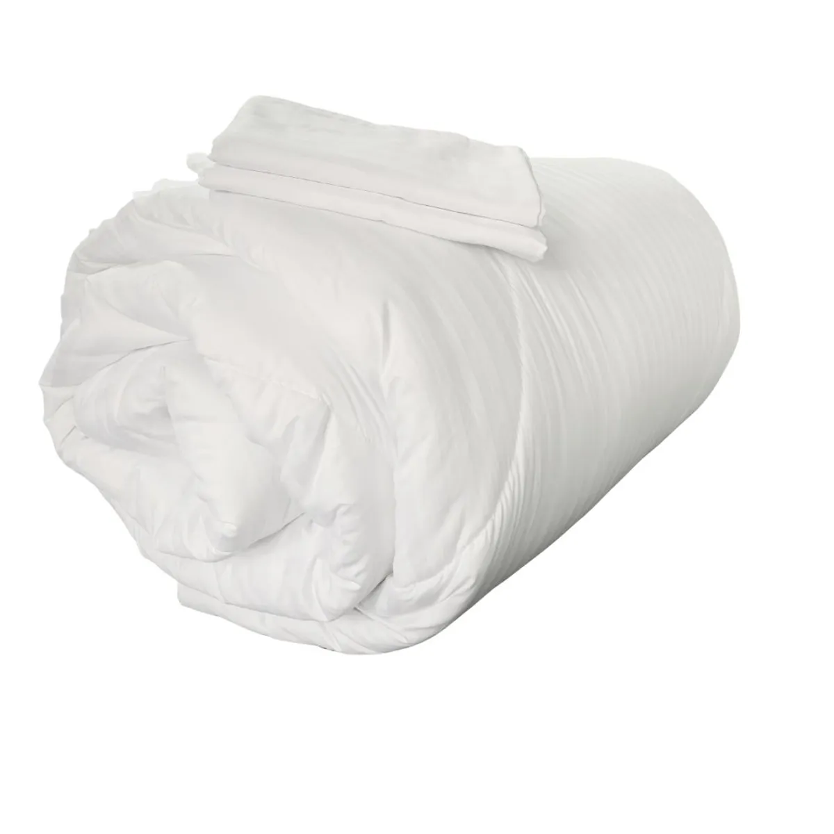 Edredón plumón cubrecama queen blanco sintético + fundas