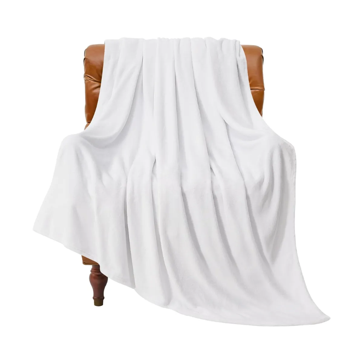 Cobija manta frazada piel ángel térmica unicolor Blanco