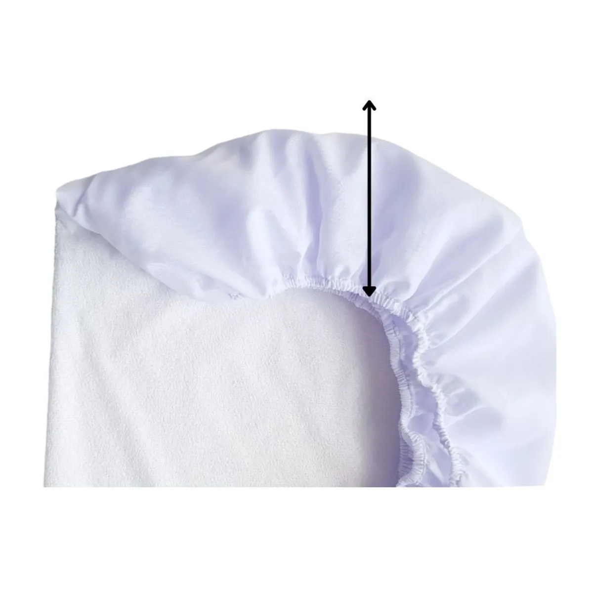 Protector de colchón en Terry semidoble 100% impermeable blanco