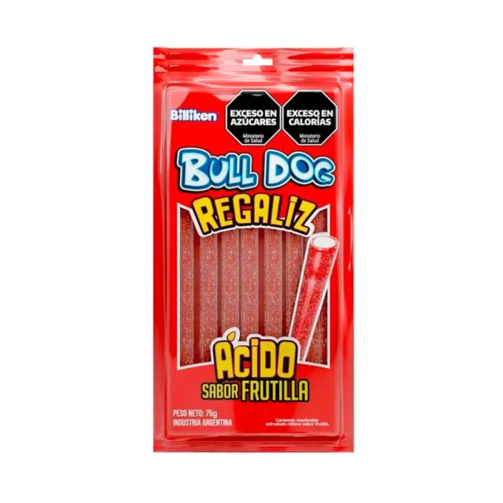 bull dog regaliz acido frutilla 75gr
