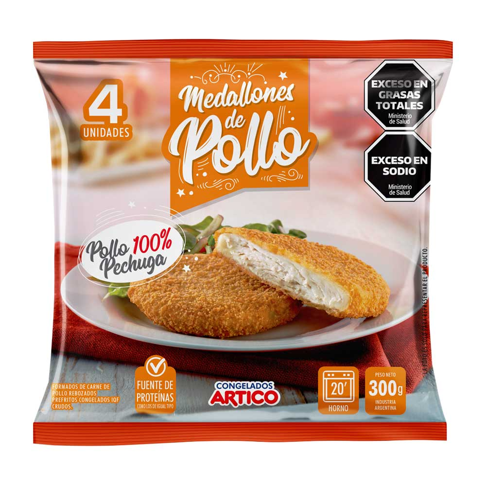 medallones de pollo 4un, 300gr