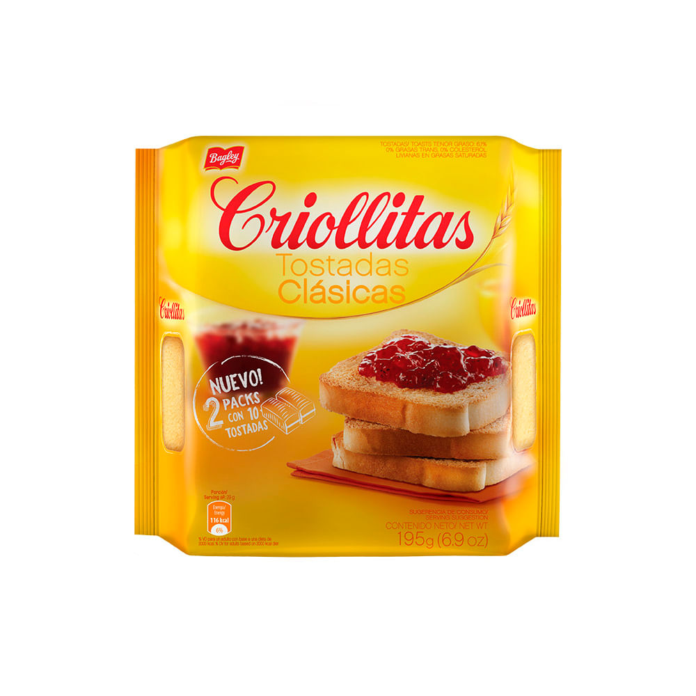 Criollitas Tostadas Clas 195Gr