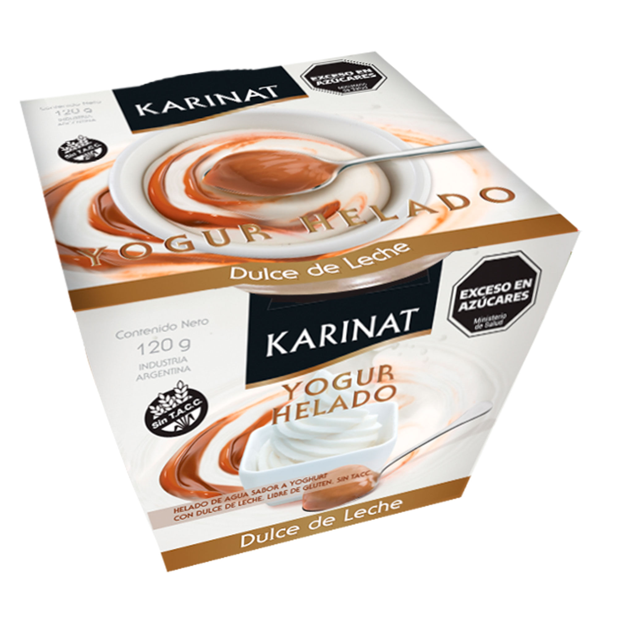 Yogur helado dulce de  leche karinat