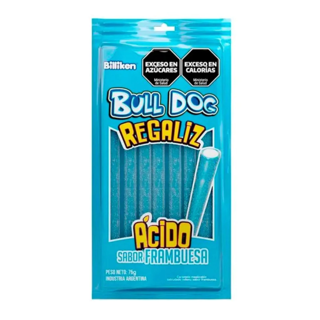 bull dog regaliz frambuesa 75gr