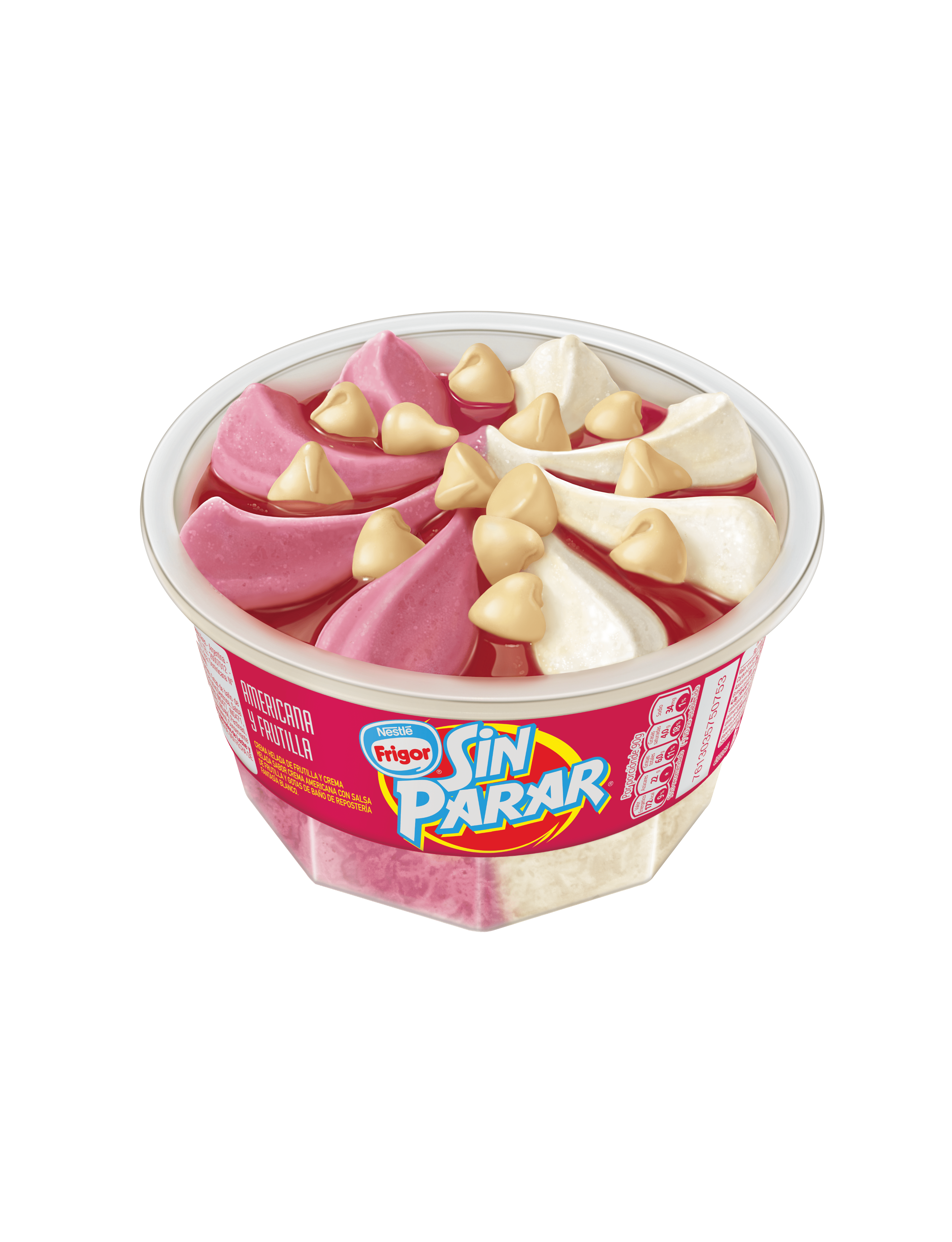 Helado sin parar frutilla