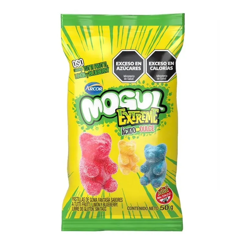 mogul extreme ositos acidos 50gr