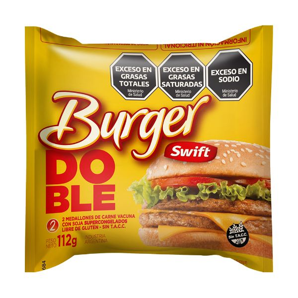 Hamburguesa burger doble x2u 112gr