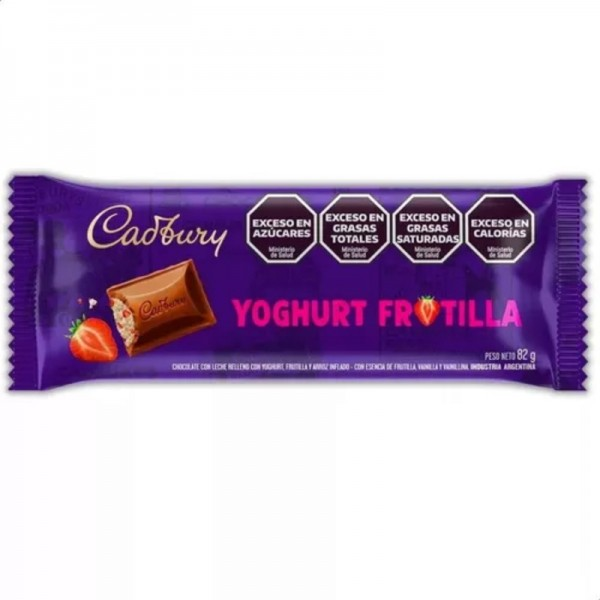 Cadbury Yogur C/frutilla 82gr