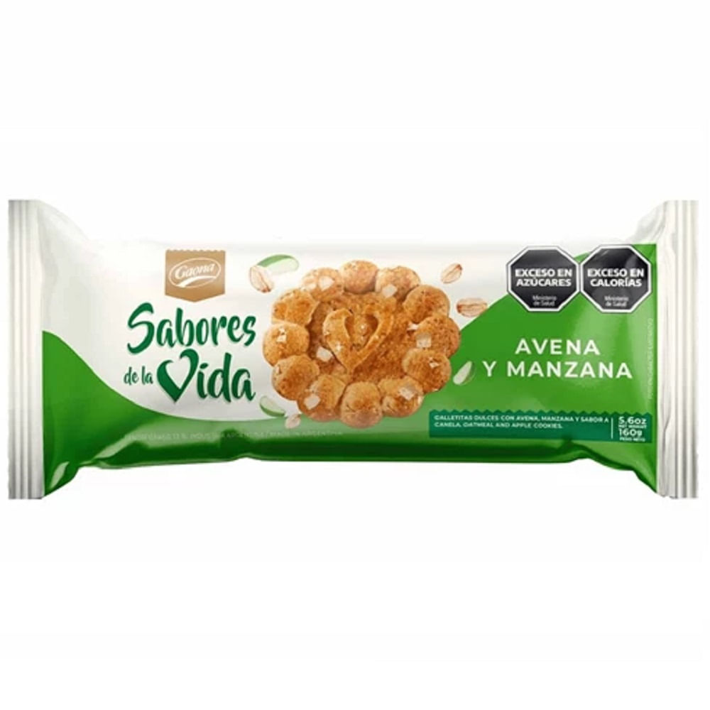 sabores de la vida avena y manzana 160gr