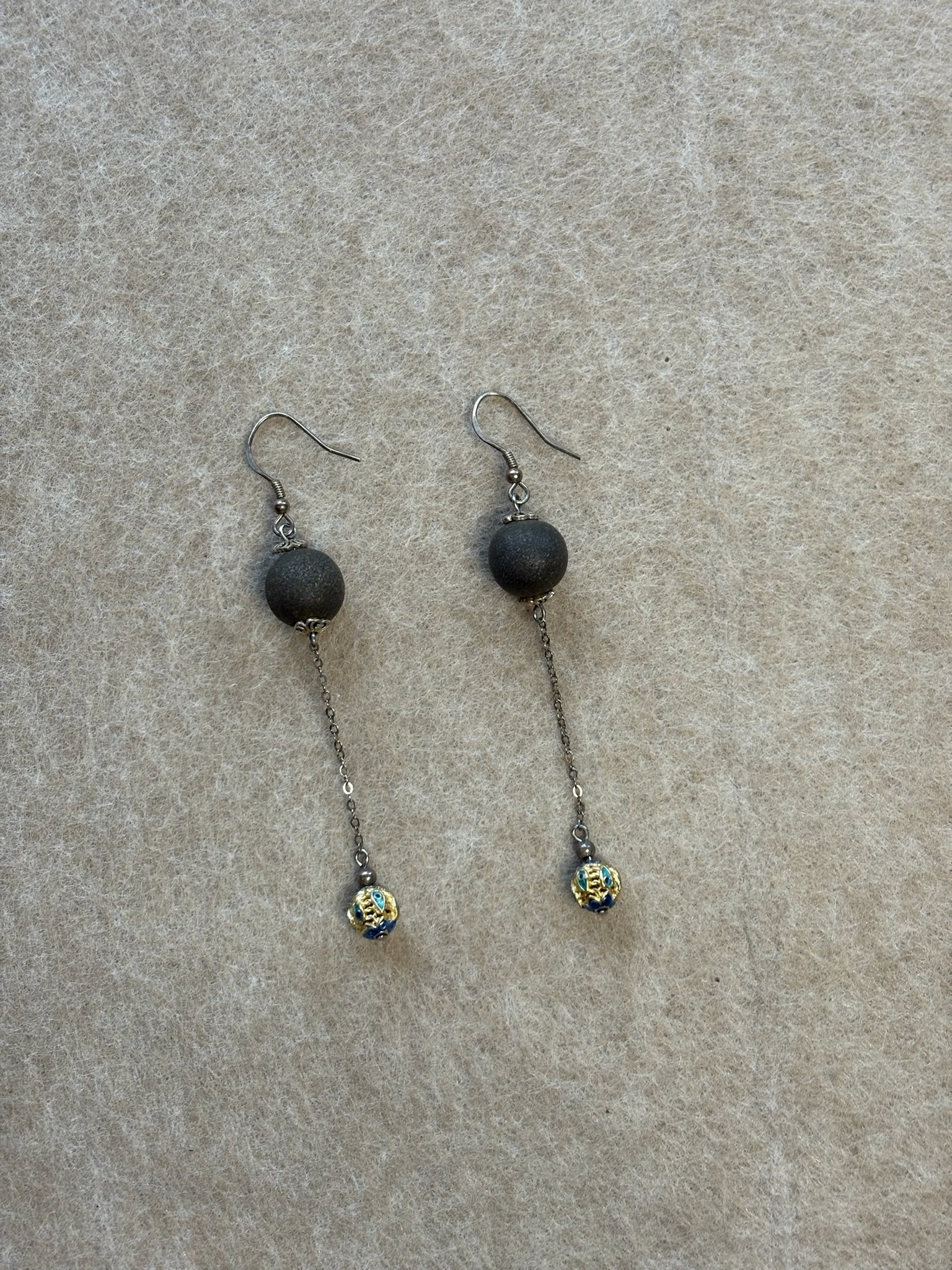 Blue Butterfly Drop Earrings
