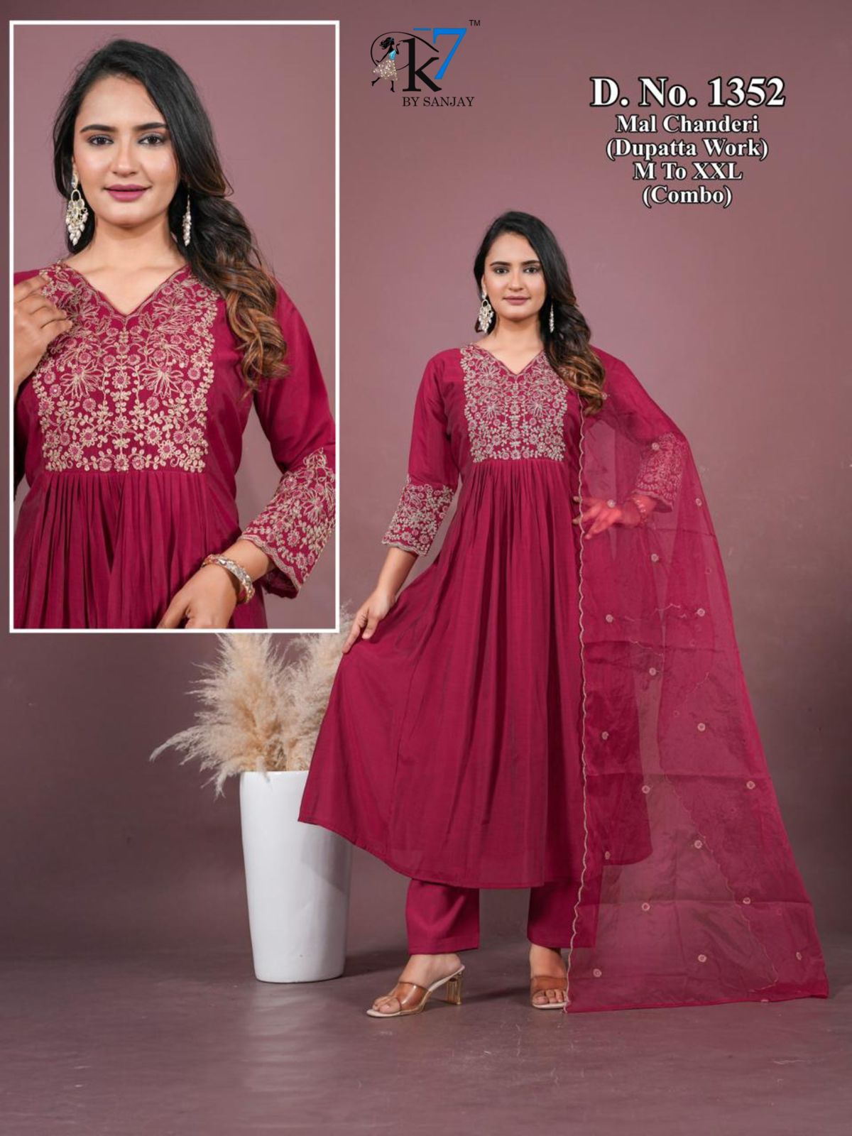 Green Chanderi Kurta Set