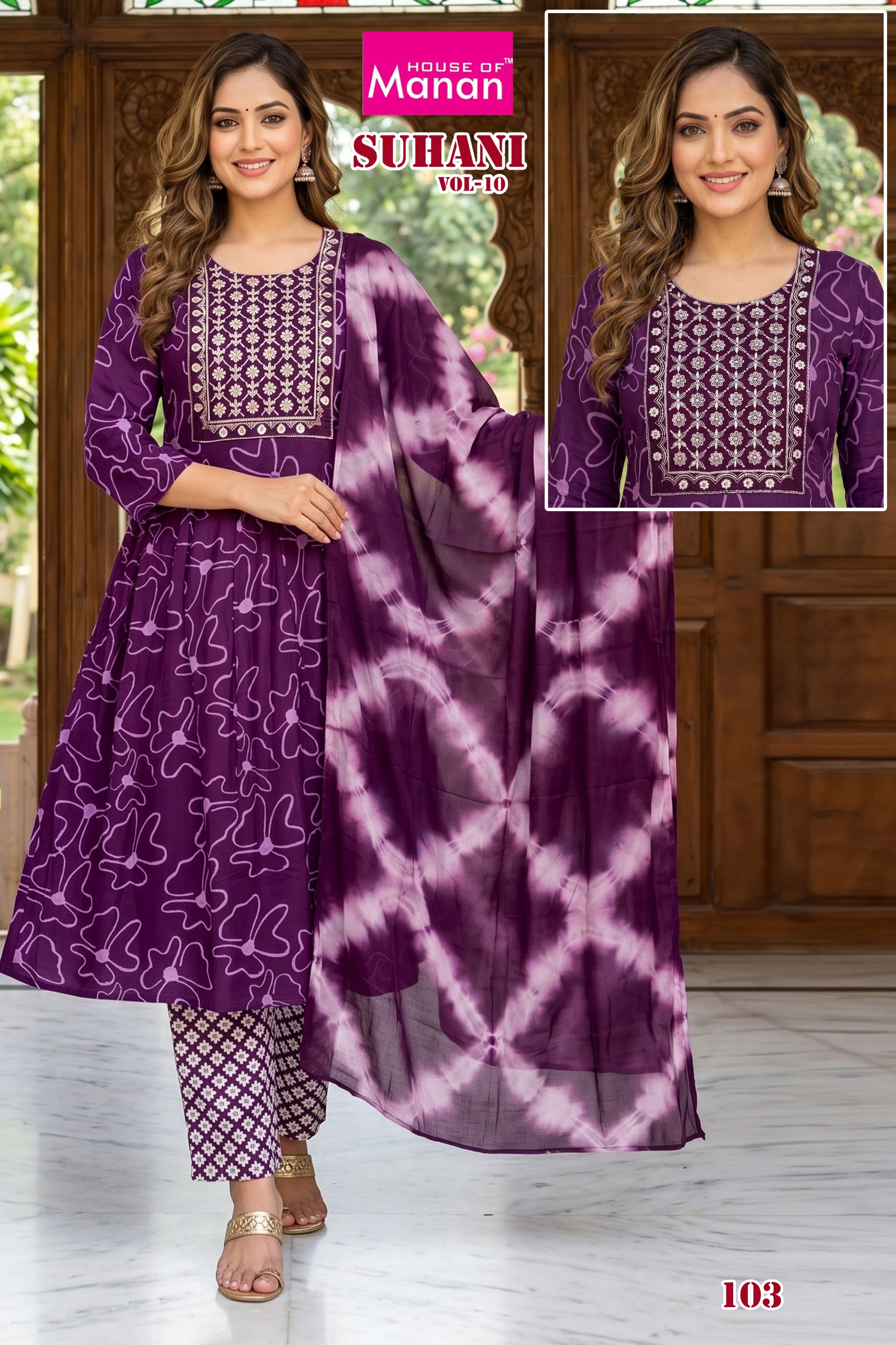 Red Floral Printed Kurta Set