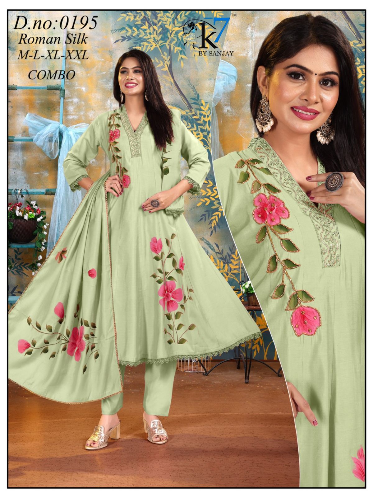 Romani Silk Kurti Set