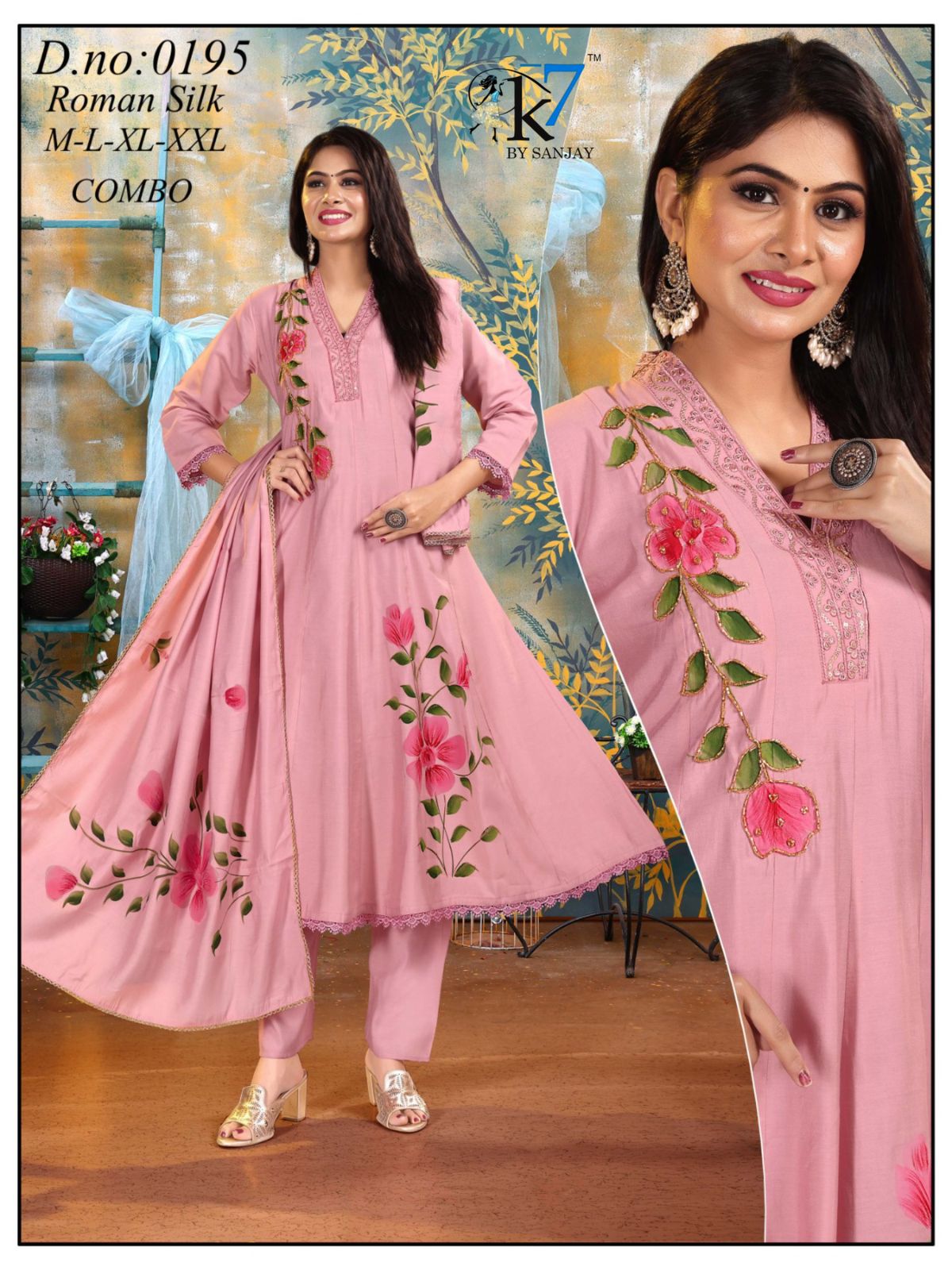 Romani Silk Kurti Set
