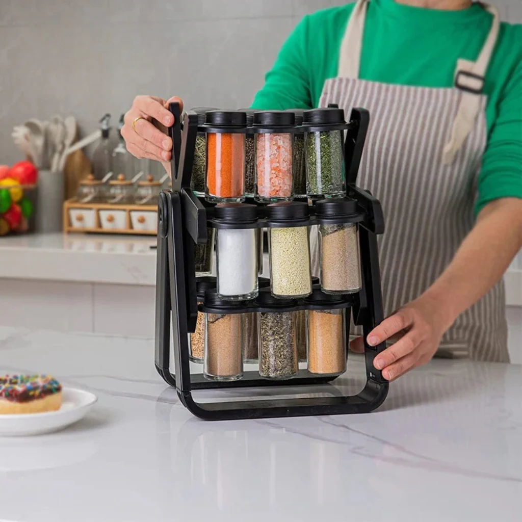 Rotating Spice Rack Organizer