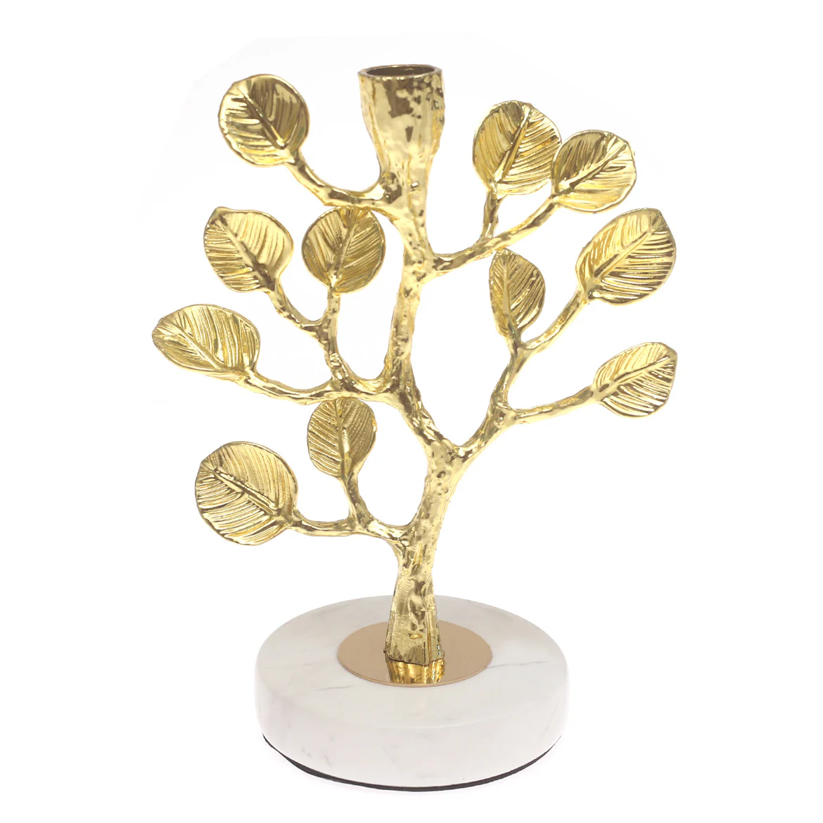 Gold Leaf Candle Holder