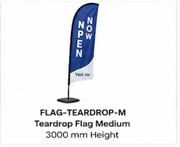 Teardrop Flag Medium
