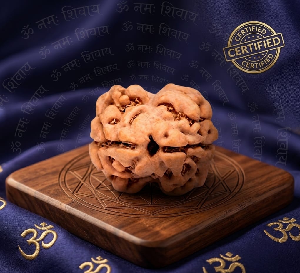 Rare 2 Mukhi Nepali Rudraksha with Silver Pendant | Lab Certified Original