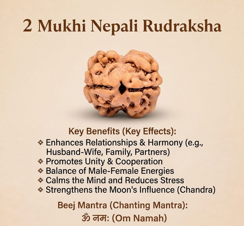 Rare 2 Mukhi Nepali Rudraksha with Silver Pendant | Lab Certified Original