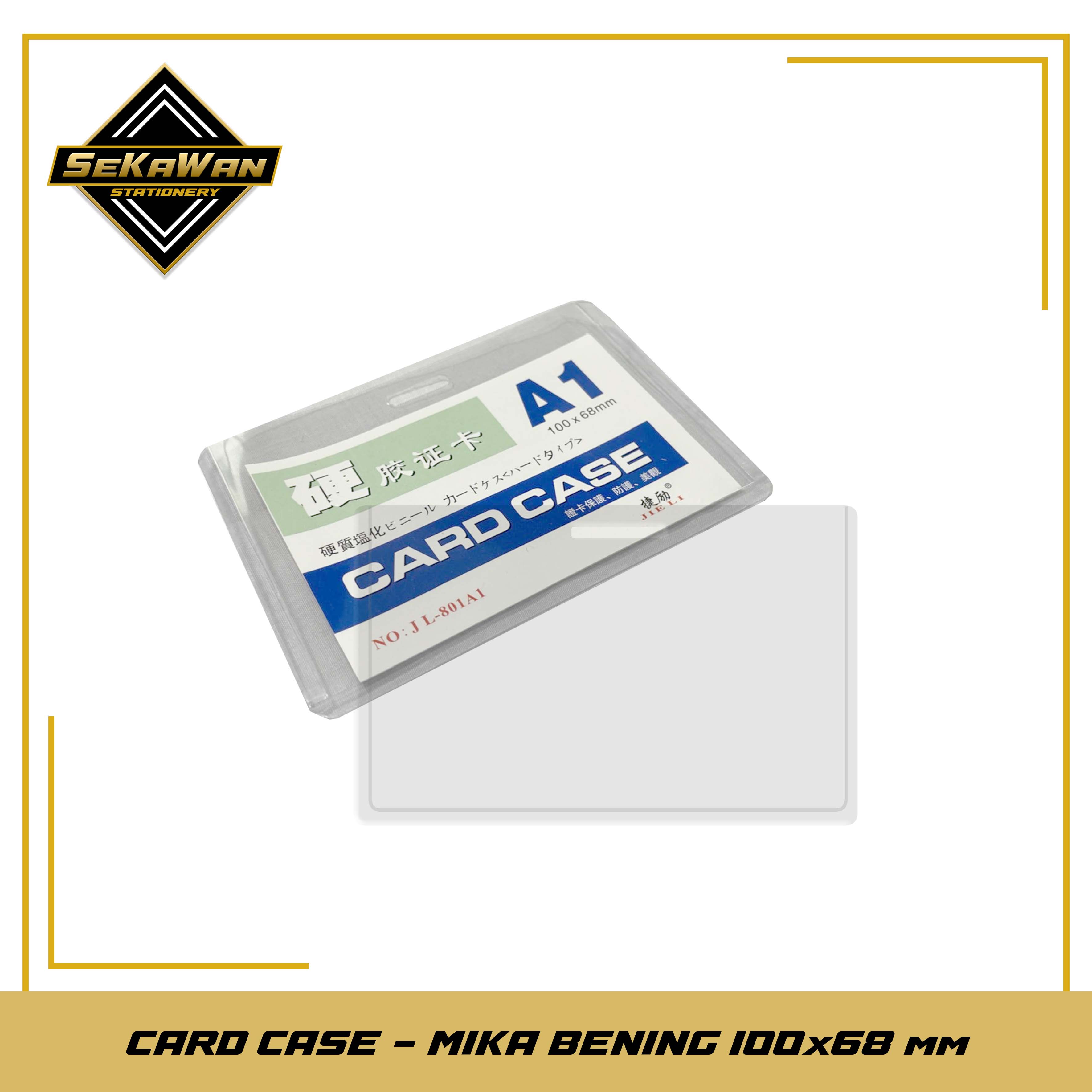 ID Card Case Plastik Transparan - Card Holder Transparan - Bahan Mika Tebal, Ukuran Kartu A1-A3