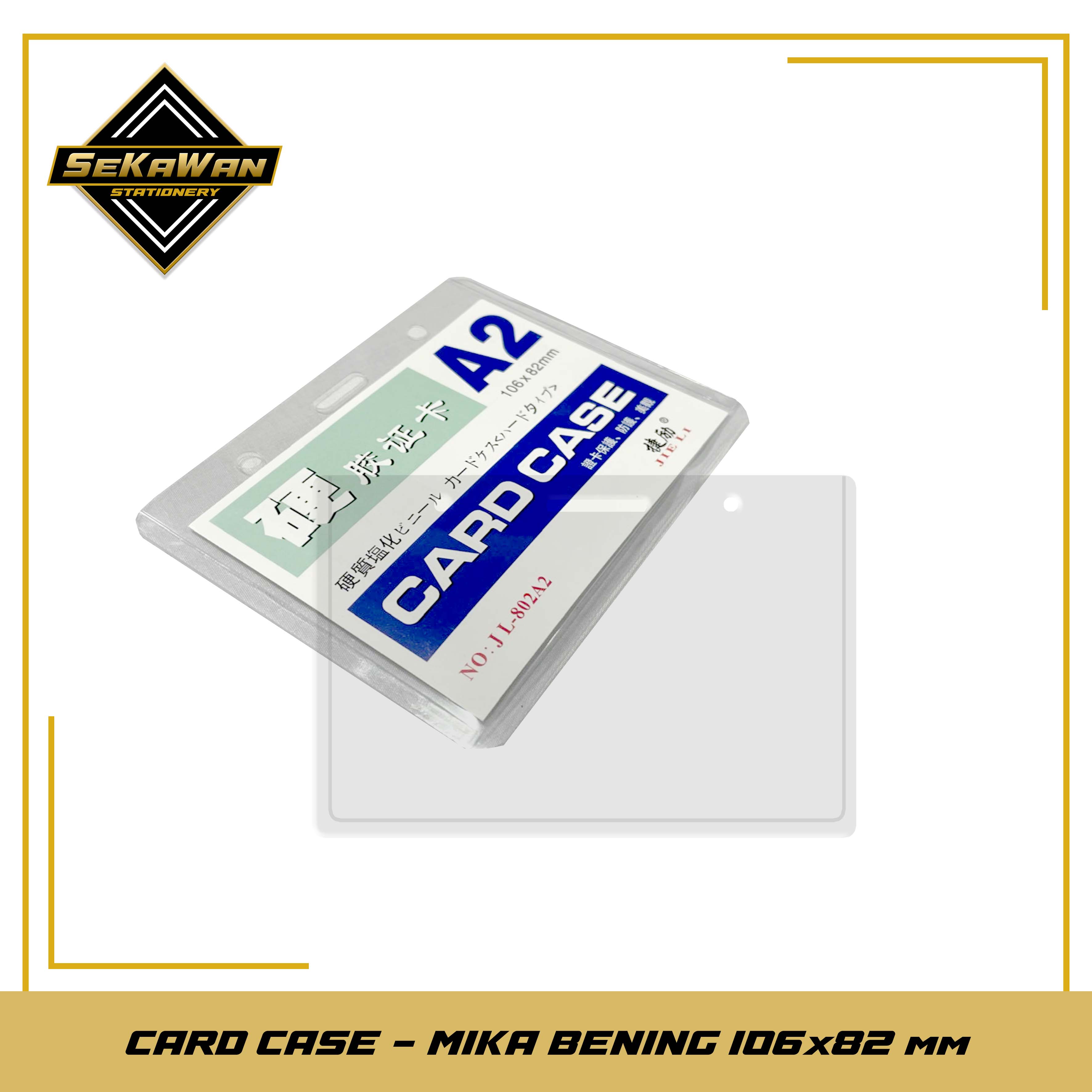 ID Card Case Plastik Transparan - Card Holder Transparan - Bahan Mika Tebal, Ukuran Kartu A1-A3